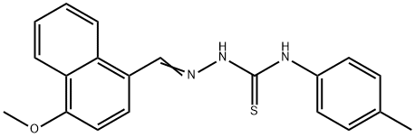 4-methoxy-1-naphthaldehyde N-(4-methylphenyl)thiosemicarbazone Struktur