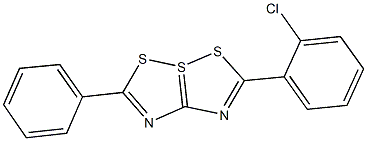 2-(2-chlorophenyl)-6-phenyl-4lambda~4~-[1,2,4]dithiazolo[5,1-e][1,2,4]dithiazole 结构式