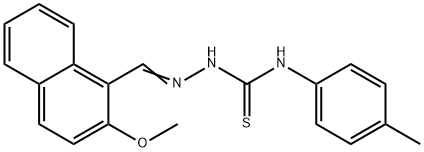 2-methoxy-1-naphthaldehyde N-(4-methylphenyl)thiosemicarbazone Structure