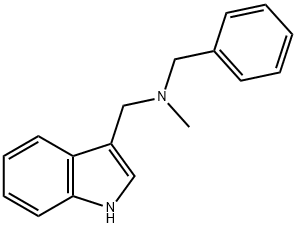 N-benzyl(1H-indol-3-yl)-N-methylmethanamine Struktur