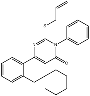 172984-41-7 2-(allylsulfanyl)-3-phenyl-5,6-dihydrospiro(benzo[h]quinazoline-5,1'-cyclohexane)-4(3H)-one