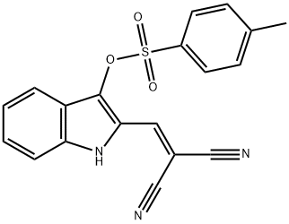 2-(2,2-dicyanovinyl)-1H-indol-3-yl 4-methylbenzenesulfonate 结构式