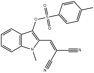 2-(2,2-dicyanovinyl)-1-methyl-1H-indol-3-yl 4-methylbenzenesulfonate 化学構造式