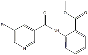 methyl 2-{[(5-bromo-3-pyridinyl)carbonyl]amino}benzoate Structure