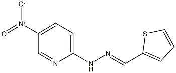 2-thiophenecarbaldehyde {5-nitro-2-pyridinyl}hydrazone Structure