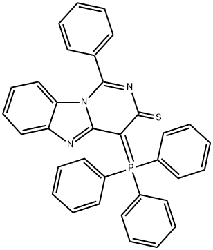 1-phenyl-4-(triphenylphosphoranylidene)pyrimido[1,6-a]benzimidazole-3(4H)-thione Structure