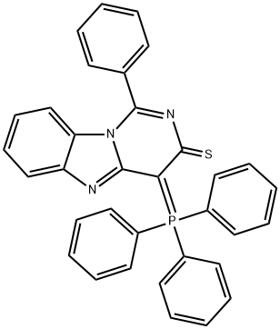 1-phenyl-4-(triphenylphosphoranylidene)pyrimido[1,6-a]benzimidazole-3(4H)-thione 结构式