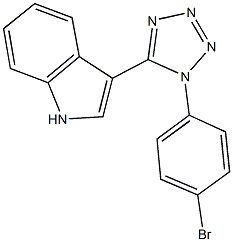 3-[1-(4-bromophenyl)-1H-tetraazol-5-yl]-1H-indole,173374-74-8,结构式