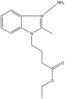 1-amino-3-(4-ethoxy-4-oxobutyl)-2-methyl-3H-benzimidazol-1-ium|