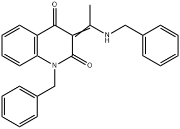 1-benzyl-3-[1-(benzylamino)ethylidene]-2,4(1H,3H)-quinolinedione Structure