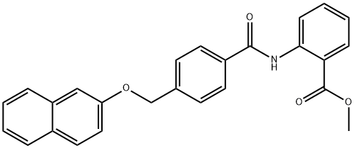 methyl 2-({4-[(2-naphthyloxy)methyl]benzoyl}amino)benzoate Struktur