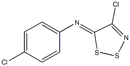 N-(4-chloro-5H-1,2,3-dithiazol-5-ylidene)-N-(4-chlorophenyl)amine Struktur