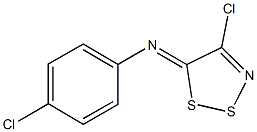 N-(4-chloro-5H-1,2,3-dithiazol-5-ylidene)-N-(4-chlorophenyl)amine 化学構造式