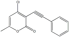 4-chloro-6-methyl-3-(phenylethynyl)-2H-pyran-2-one,175166-47-9,结构式