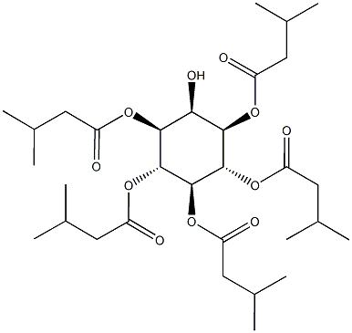 2-hydroxy-3,4,5,6-tetrakis[(3-methylbutanoyl)oxy]cyclohexyl 3-methylbutanoate Structure