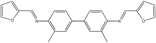 N-(2-furylmethylene)-N-{4'-[(2-furylmethylene)amino]-3,3'-dimethyl[1,1'-biphenyl]-4-yl}amine 化学構造式