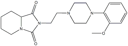 2-{2-[4-(2-methoxyphenyl)-1-piperazinyl]ethyl}tetrahydroimidazo[1,5-a]pyridine-1,3(2H,5H)-dione 化学構造式