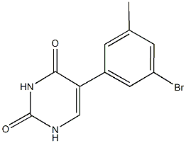 5-(3-bromo-5-methylphenyl)-2,4(1H,3H)-pyrimidinedione Structure