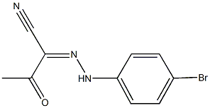 2-[(4-bromophenyl)hydrazono]-3-oxobutanenitrile Struktur