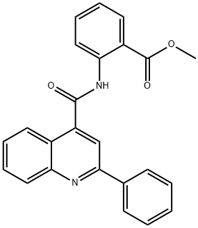 methyl 2-{[(2-phenyl-4-quinolinyl)carbonyl]amino}benzoate,177360-16-6,结构式