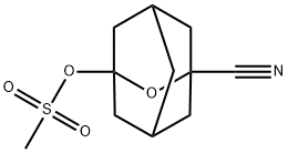 3-cyano-2-oxatricyclo[3.3.1.1~3,7~]dec-1-yl methanesulfonate 结构式