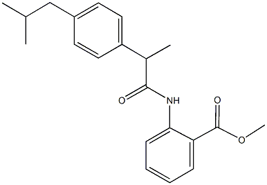 methyl 2-{[2-(4-isobutylphenyl)propanoyl]amino}benzoate,177585-57-8,结构式