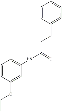 N-(3-ethoxyphenyl)-3-phenylpropanamide 化学構造式