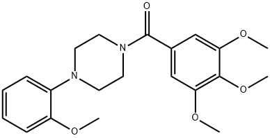 1-(2-メトキシフェニル)-4-(3,4,5-トリメトキシベンゾイル)ピペラジン 化学構造式