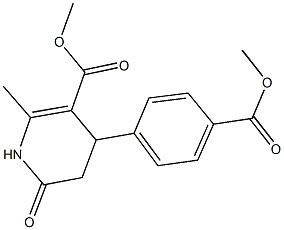 methyl 4-[4-(methoxycarbonyl)phenyl]-2-methyl-6-oxo-1,4,5,6-tetrahydro-3-pyridinecarboxylate Struktur