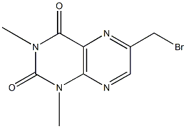 6-(bromomethyl)-1,3-dimethyl-2,4(1H,3H)-pteridinedione Structure