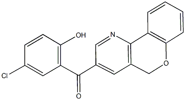 (5-chloro-2-hydroxyphenyl)(5H-chromeno[4,3-b]pyridin-3-yl)methanone Structure