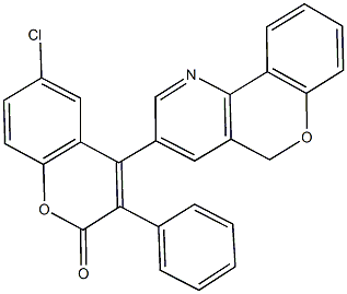 6-chloro-4-(5H-chromeno[4,3-b]pyridin-3-yl)-3-phenyl-2H-chromen-2-one Structure