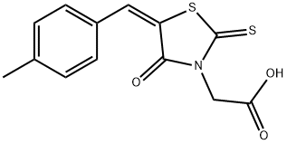 [5-(4-methylbenzylidene)-4-oxo-2-thioxo-1,3-thiazolidin-3-yl]acetic acid Structure