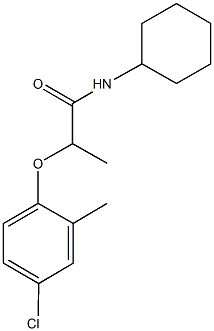 2-(4-chloro-2-methylphenoxy)-N-cyclohexylpropanamide 结构式