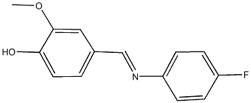 4-{[(4-fluorophenyl)imino]methyl}-2-methoxyphenol Struktur