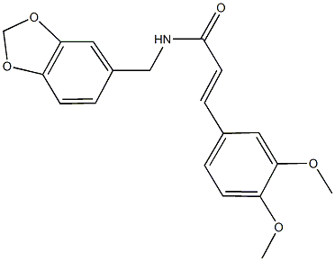N-(1,3-benzodioxol-5-ylmethyl)-3-(3,4-dimethoxyphenyl)acrylamide,1803145-20-1,结构式