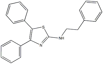 4,5-diphenyl-N-(2-phenylethyl)-1,3-thiazol-2-amine 化学構造式