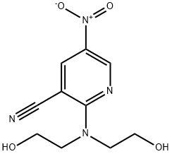 2-[bis(2-hydroxyethyl)amino]-5-nitronicotinonitrile 结构式