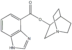 1-azabicyclo[2.2.2]oct-3-yl 1H-benzimidazole-4-carboxylate 化学構造式