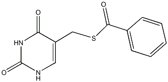 S-[(2,4-dioxo-1,2,3,4-tetrahydropyrimidin-5-yl)methyl] benzenecarbothioate Structure