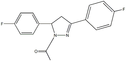 1-acetyl-3,5-bis(4-fluorophenyl)-4,5-dihydro-1H-pyrazole Structure