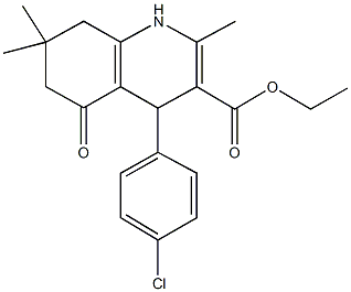 ethyl 4-(4-chlorophenyl)-2,7,7-trimethyl-5-oxo-1,4,5,6,7,8-hexahydro-3-quinolinecarboxylate Structure