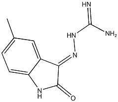 2-(5-methyl-2-oxo-1,2-dihydro-3H-indol-3-ylidene)hydrazinecarboximidamide 化学構造式