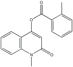 1-methyl-2-oxo-1,2-dihydro-4-quinolinyl 2-methylbenzoate Struktur