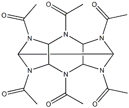2,4,6,8,10,12-hexaacetyl-2,4,6,8,10,12-hexaazatetracyclo[5.5.0.0~3,11~.0~5,9~]dodecane 化学構造式
