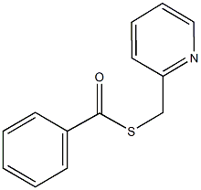 S-(2-pyridinylmethyl) benzenecarbothioate 化学構造式
