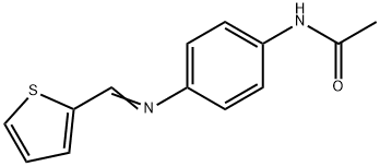 N-{4-[(2-thienylmethylene)amino]phenyl}acetamide Structure