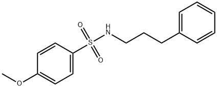 4-methoxy-N-(3-phenylpropyl)benzenesulfonamide 化学構造式