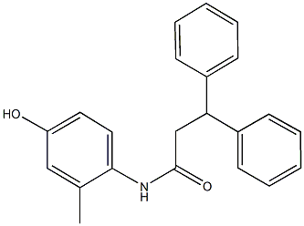 N-(4-hydroxy-2-methylphenyl)-3,3-diphenylpropanamide,182572-80-1,结构式