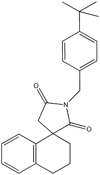 1-(4-tert-butylbenzyl)-1',2',3',4'-tetrahydrospiro[pyrrolidine-3,1'-naphthalene]-2,5-dione 结构式
